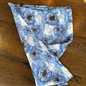 Vilebrequin Blue and White  Floral swim wrap coverup